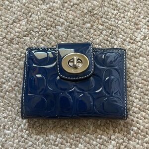 Coach Midnight Blue Patent Leather Wallet